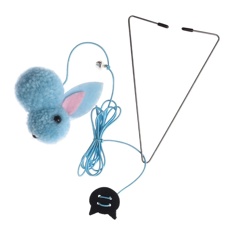 Interactive Cat Toy Hanging Clip Door Plush Mouse Self-Hi Hanging Door Elastic Funny Cat Toy Juguetes Para Gatos Rascador Gato