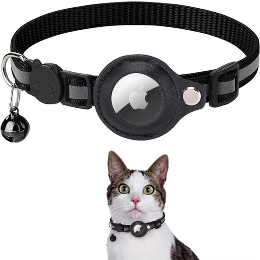 CAT GPS Tracking Collar with Quick-Release Fastener and Reflective Design for Improved Nighttime Visibility