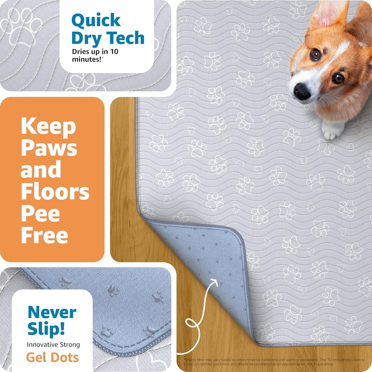 ® Reusable Puppy Pad – Waterproof, Extra-Absorbent, Washable Pee Pad for Dog Training, Whelping, & More – Protect Your Floors & Pet with Quick-Drying Potty Pad (Medium - 36"X41")