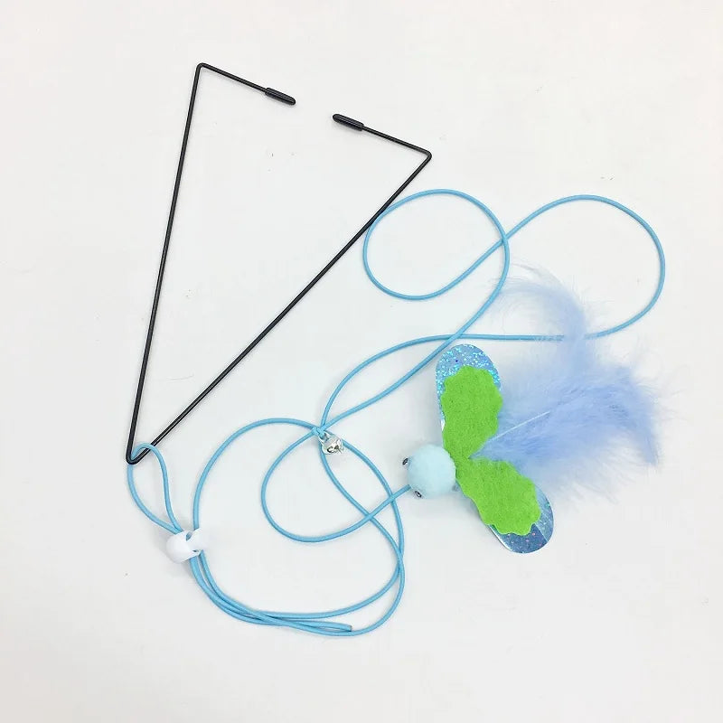 Interactive Cat Toy Hanging Clip Door Plush Mouse Self-Hi Hanging Door Elastic Funny Cat Toy Juguetes Para Gatos Rascador Gato