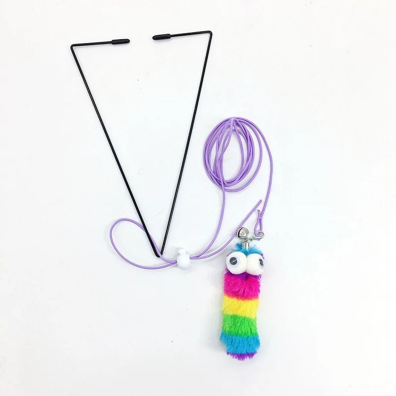 Interactive Cat Toy Hanging Clip Door Plush Mouse Self-Hi Hanging Door Elastic Funny Cat Toy Juguetes Para Gatos Rascador Gato