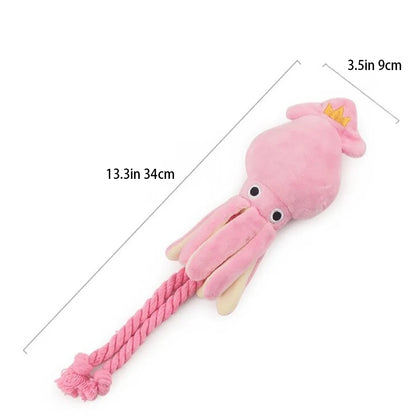 Supet Pet Octopus Plush Rope Toy Is Bite-Resistant, Fun and Interactive, Suitable for Indoor and Outdoor Use