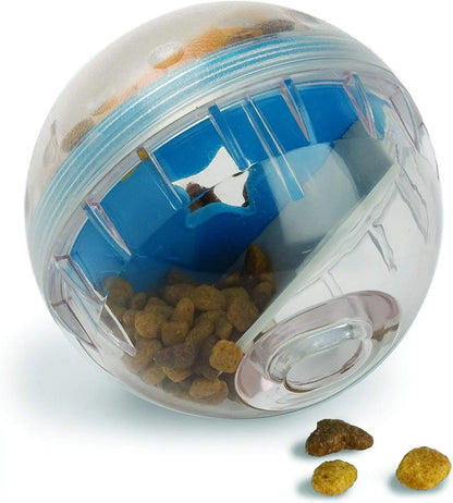 IQ Treat Ball Dog Treat Dispenser Toy Ball Interactive Dog Toy - 4" Dog Food Toy Stimulation, Slow Feeder