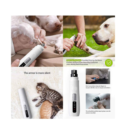 Pet Nail Grinder Turbo USB Rechargeable Dog Cat Claw Filer